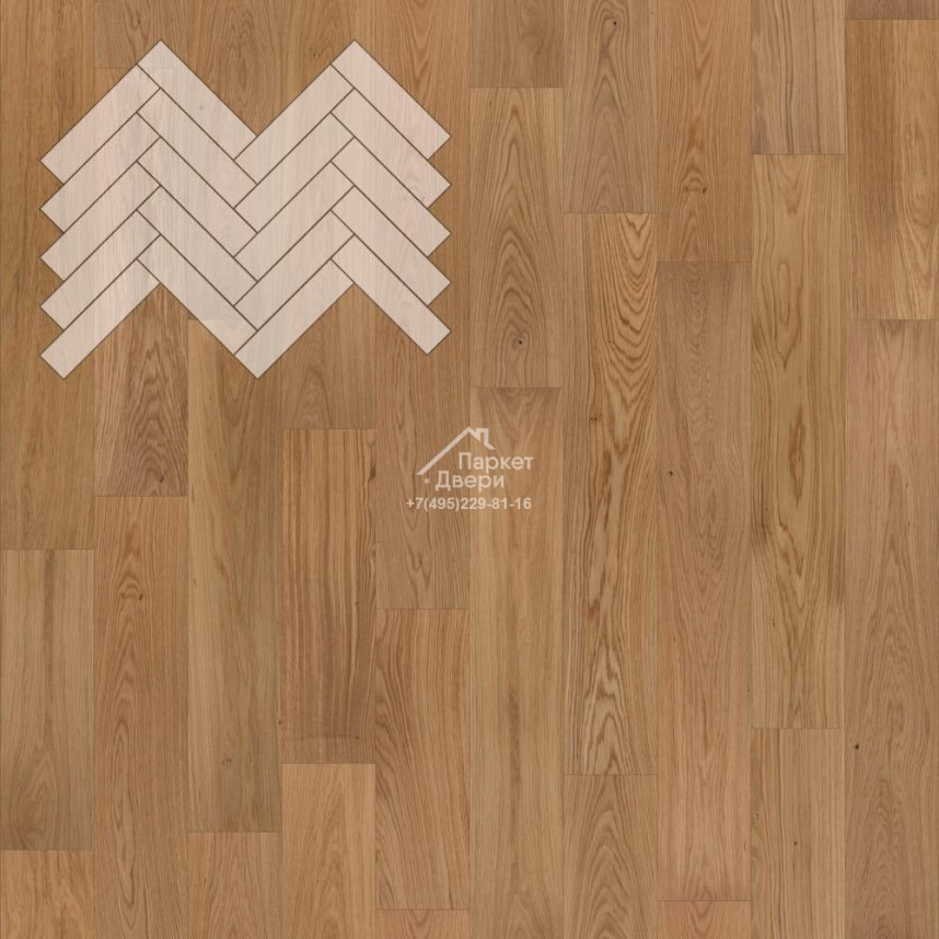 Паркет Елка Английская Lab Arte Angle Дуб Селект Прозрачное масло 500х125х14/3