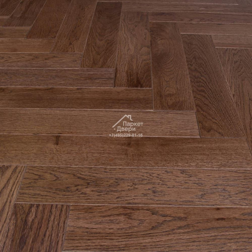 Паркет Елка Английская Lab Arte Angle Дуб Селект Табак лак 500х125х14/3-1
