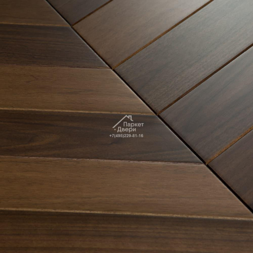 Паркет Елка Французская Lab Arte Chevron 400/336х110х14/60° Орех Американский Прайм-1