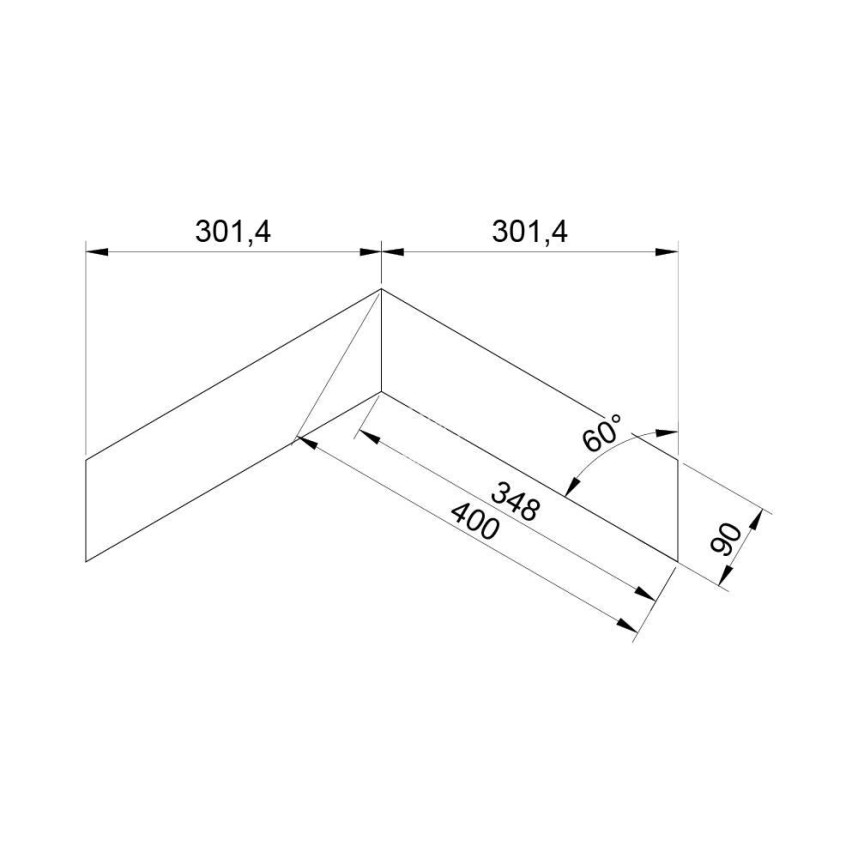 Паркет Елка Французская Lab Arte Chevron Дуб Натур 2006 лак 400/348х90х14/3/60°-1