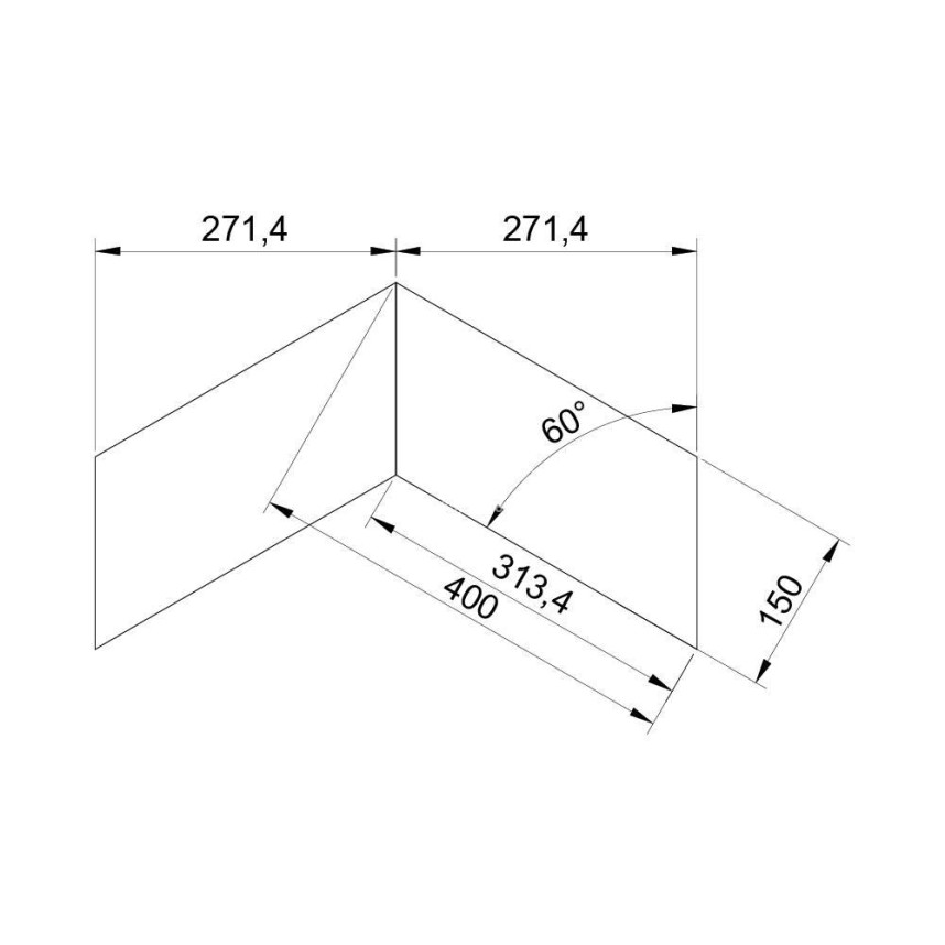 Паркет Елка Французская Lab Arte Chevron Дуб Натур Блонд лак 400/313х150х14/3/60°-1