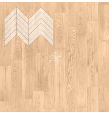 Паркет Елка Французская Lab Arte Chevron Дуб Натур Блонд лак 600/490х110х14/3/45°