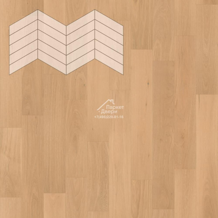 Паркет Елка Французская Lab Arte Chevron Дуб Натур Бург лак 400/348х90х14/3/60°