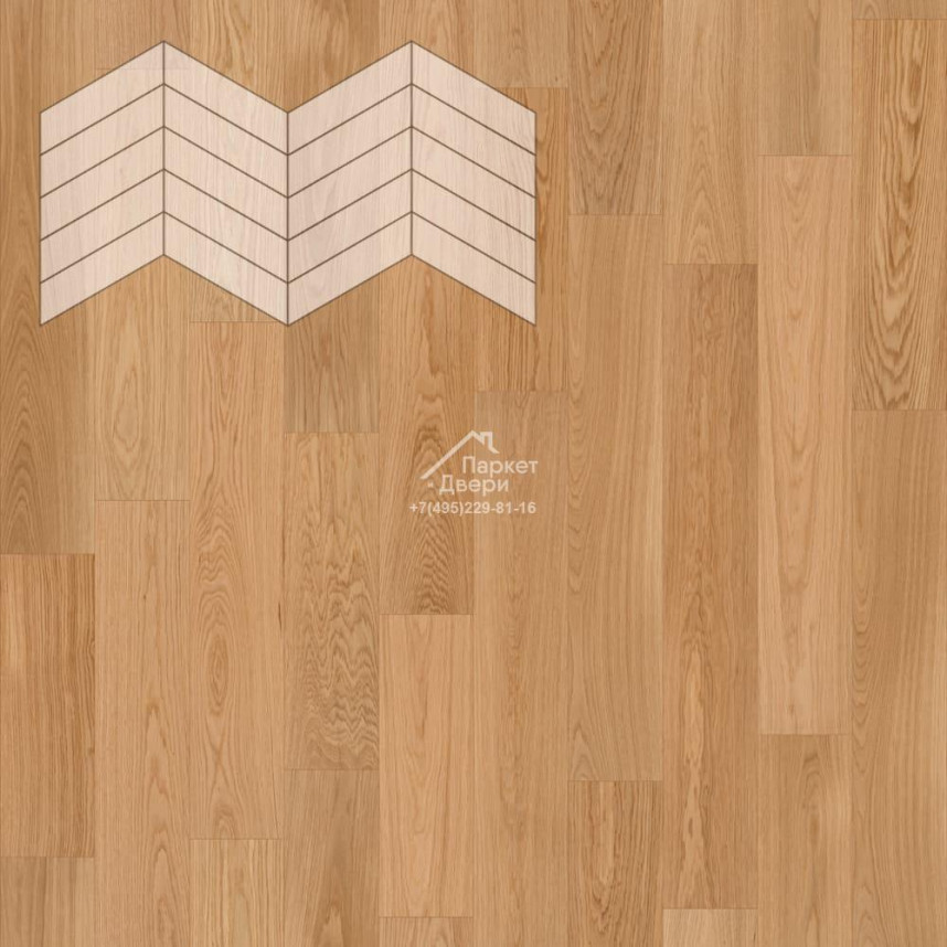 Паркет Елка Французская Lab Arte Chevron Дуб Натур Вельвет лак 400/348х90х14/3/60°