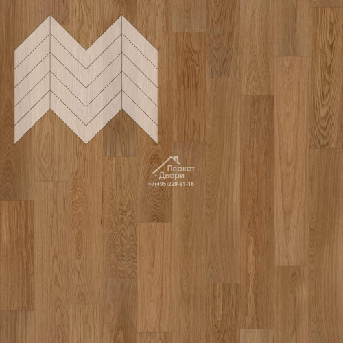 Паркет Елка Французская Lab Arte Chevron Дуб Натур Гридж лак 600/475х125х14/3/45°