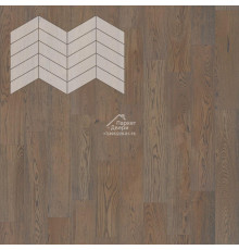 Паркет Елка Французская Lab Arte Chevron Дуб Натур Грис лак 400/337х110х14/3/60°