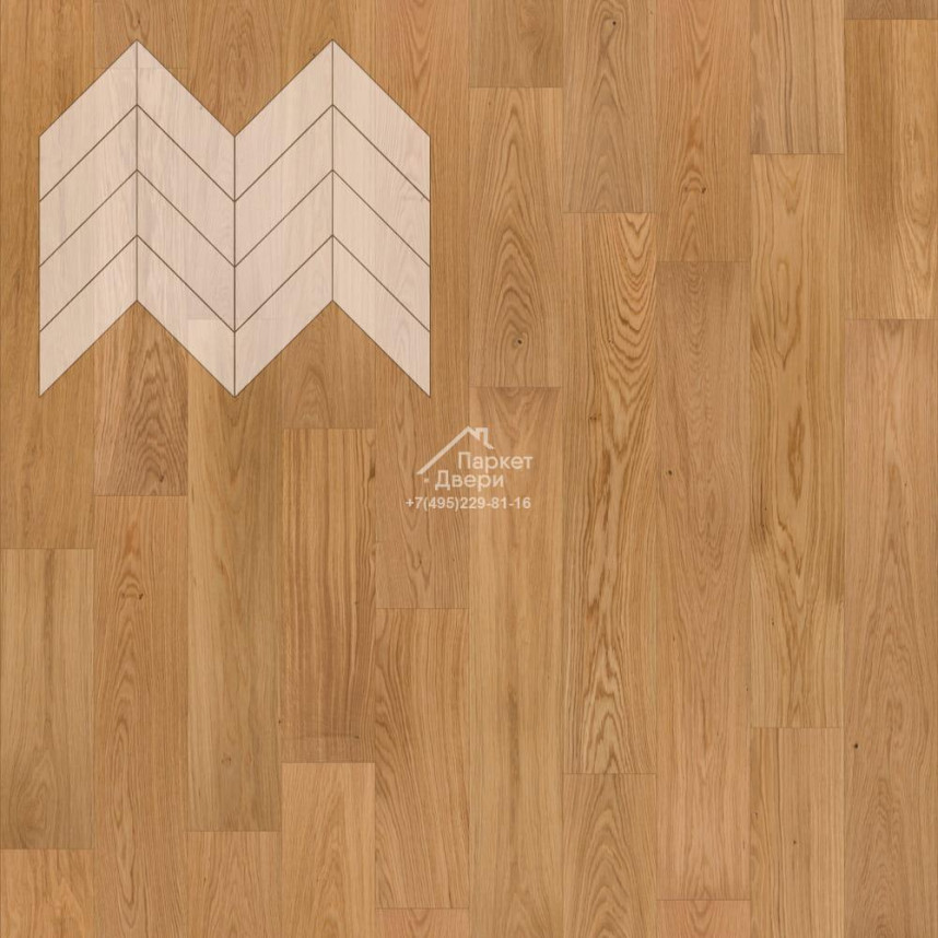 Паркет Елка Французская Lab Arte Chevron Дуб Натур Кольт лак 600/450х150х14/3/45°