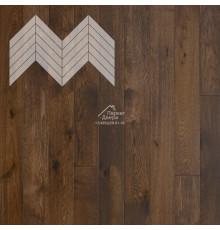 Паркет Елка Французская Lab Arte Chevron Дуб Натур Коньяк лак 600/510х90х14/3/45°