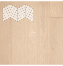 Паркет Елка Французская Lab Arte Chevron Дуб Натур Лана лак 400/348х90х14/3/60°