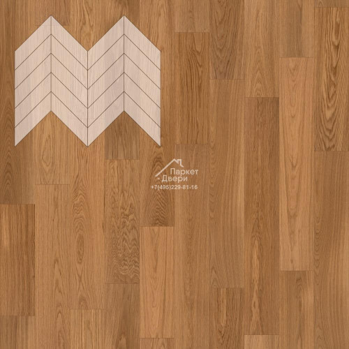 Паркет Елка Французская Lab Arte Chevron Дуб Натур Солид лак 600/475х125х14/3/45°