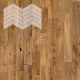 Паркет Елка Французская Lab Arte Chevron Дуб Натур Эбен лак 400/337х110х14/3/60°