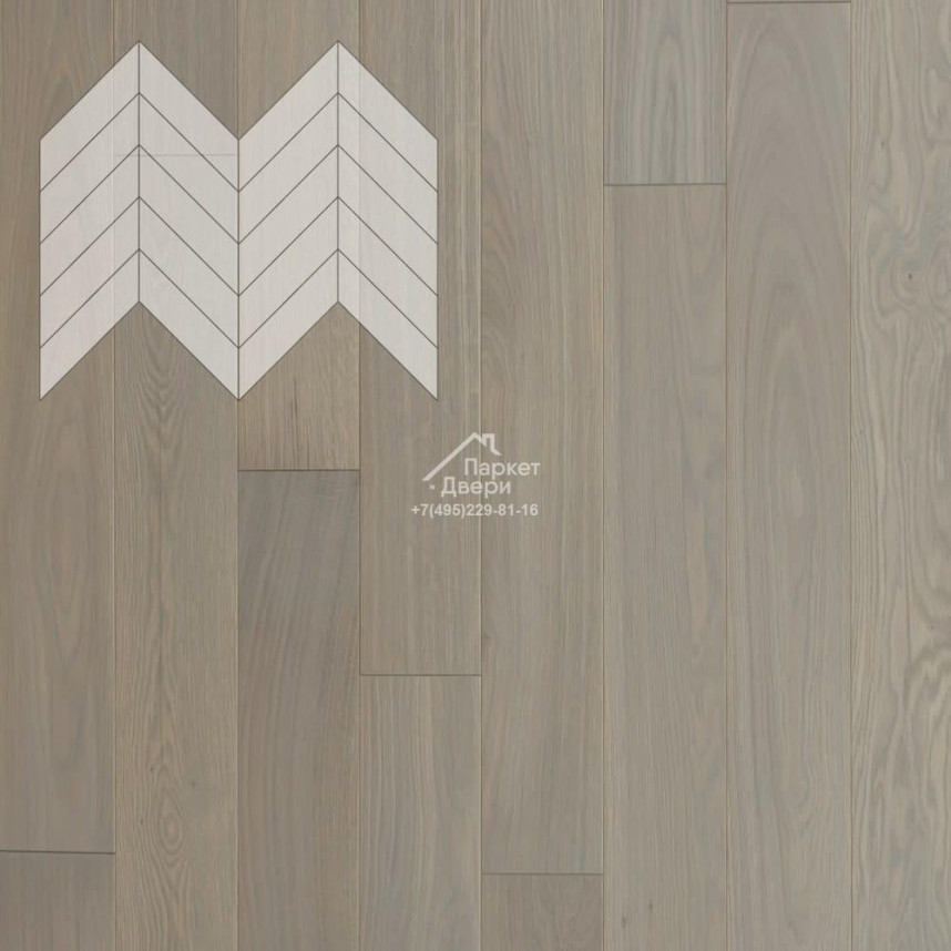 Паркет Елка Французская Lab Arte Chevron Дуб Рустик Concrete лак 600/475х125х14/3/45°