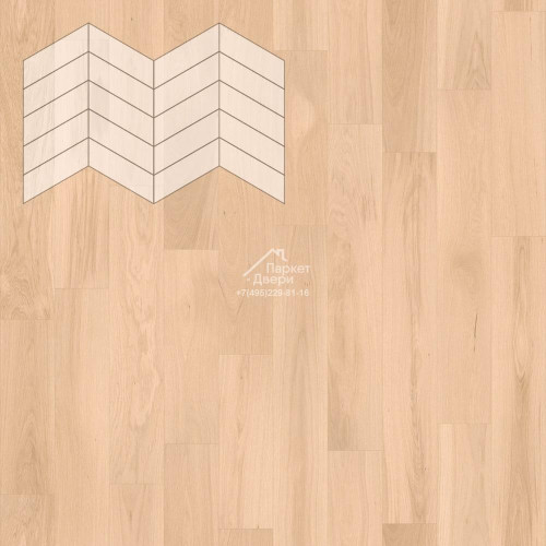 Паркет Елка Французская Lab Arte Chevron Дуб Рустик Бетон лак 400/337х110х14/3/60°
