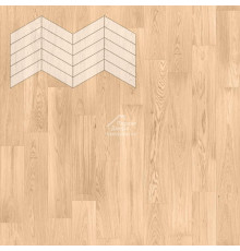 Паркет Елка Французская Lab Arte Chevron Дуб Рустик Блонд лак 400/348х90х14/3/60°