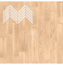 Паркет Елка Французская Lab Arte Chevron Дуб Рустик Блонд лак 600/510х90х14/3/45°