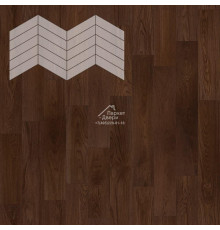 Паркет Елка Французская Lab Arte Chevron Дуб Рустик Бронза лак 400/348х90х14/3/60°