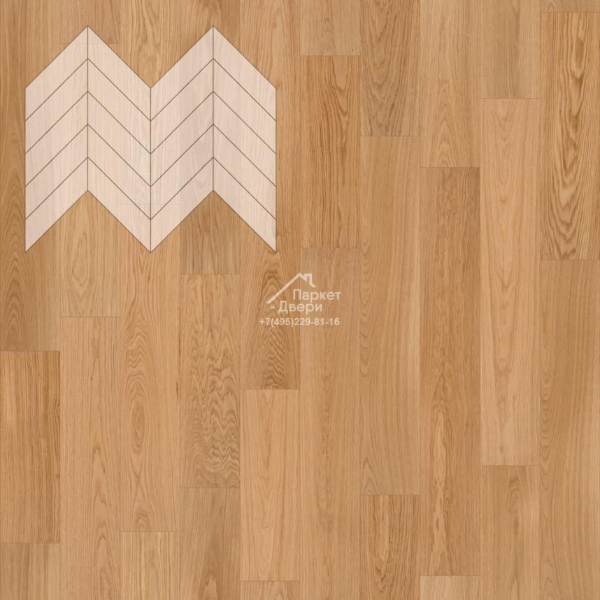 Паркет Елка Французская Lab Arte Chevron Дуб Рустик Вельвет лак 600/475х125х14/3/45°