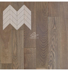 Паркет Елка Французская Lab Arte Chevron Дуб Рустик Гамлет лак 600/450х150х14/3/45°