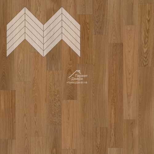 Паркет Елка Французская Lab Arte Chevron Дуб Рустик Гридж лак 600/510х90х14/3/45°