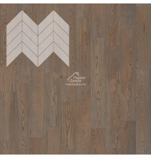 Паркет Елка Французская Lab Arte Chevron Дуб Рустик Грис лак 600/450х150х14/3/45°