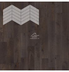 Паркет Елка Французская Lab Arte Chevron Дуб Рустик Грот лак 400/348х90х14/3/60°