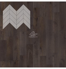 Паркет Елка Французская Lab Arte Chevron Дуб Рустик Грот лак 600/450х150х14/3/45°