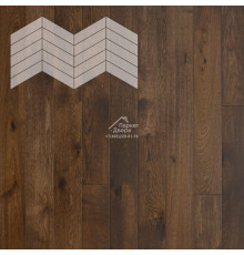 Паркет Елка Французская Lab Arte Chevron Дуб Рустик Коньяк лак 400/348х90х14/3/60°