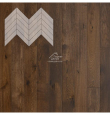 Паркет Елка Французская Lab Arte Chevron Дуб Рустик Коньяк лак 600/490х110х14/3/45°