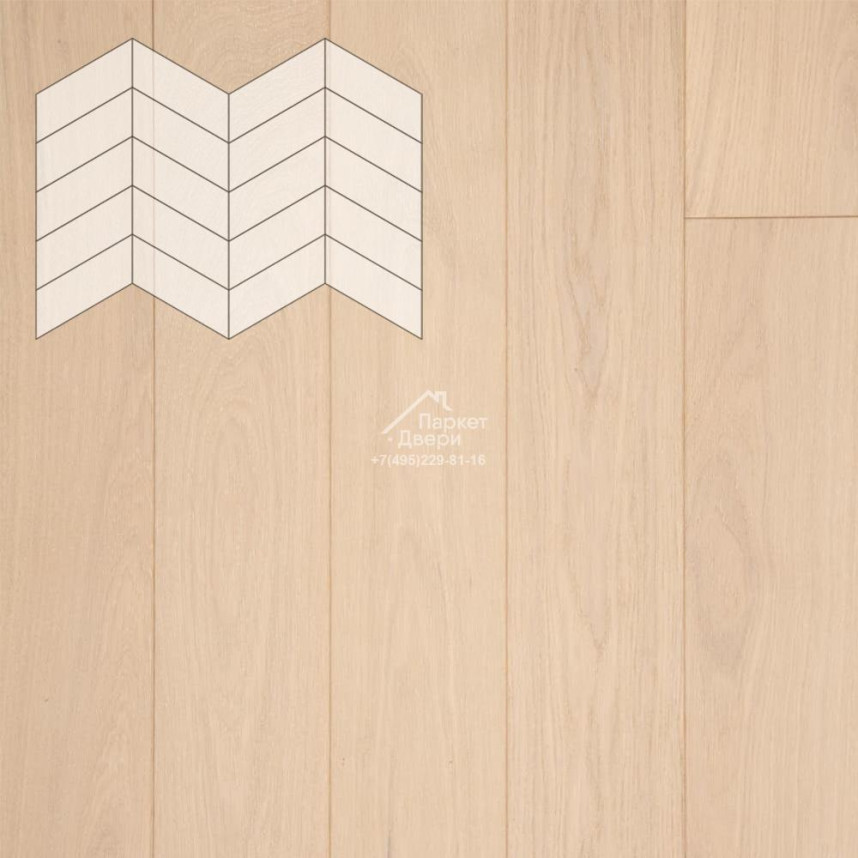 Паркет Елка Французская Lab Arte Chevron Дуб Рустик Лана лак 400/328х125х14/3/60°