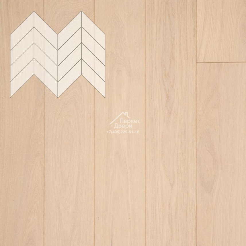 Паркет Елка Французская Lab Arte Chevron Дуб Рустик Лана лак 600/450х150х14/3/45°