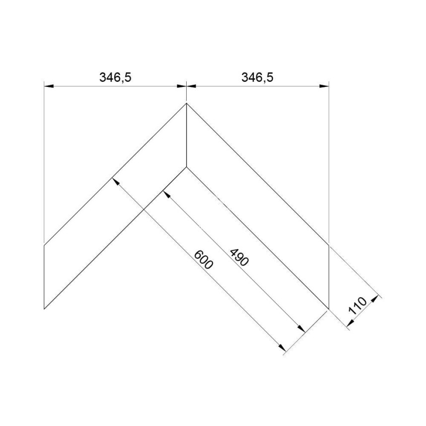 Паркет Елка Французская Lab Arte Chevron Дуб Рустик Лаунж лак 600/490х110х14/3/45°-1