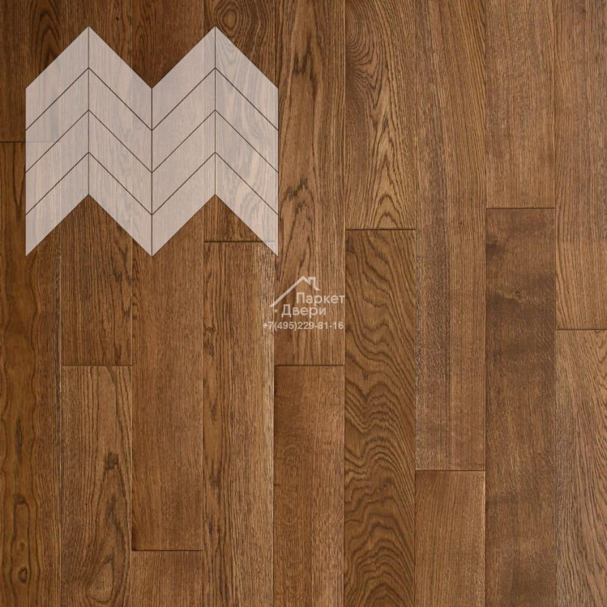 Паркет Елка Французская Lab Arte Chevron Дуб Рустик Лаэрт лак 600/450х150х14/3/45°