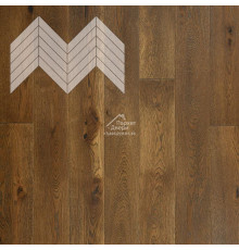 Паркет Елка Французская Lab Arte Chevron Дуб Рустик Лофт лак 600/510х90х14/3/45°