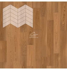 Паркет Елка Французская Lab Arte Chevron Дуб Рустик Солид лак 400/328х125х14/3/60°