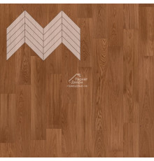 Паркет Елка Французская Lab Arte Chevron Дуб Рустик Хани лак 600/510х90х14/3/45°