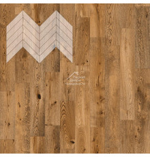 Паркет Елка Французская Lab Arte Chevron Дуб Рустик Эбен лак 600/490х110х14/3/45°