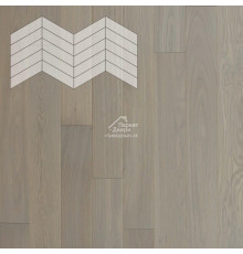 Паркет Елка Французская Lab Arte Chevron Дуб Селект Concrete лак 400/348х90х14/3/60°