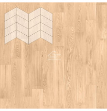 Паркет Елка Французская Lab Arte Chevron Дуб Селект Блонд лак 400/313х150х14/3/60°
