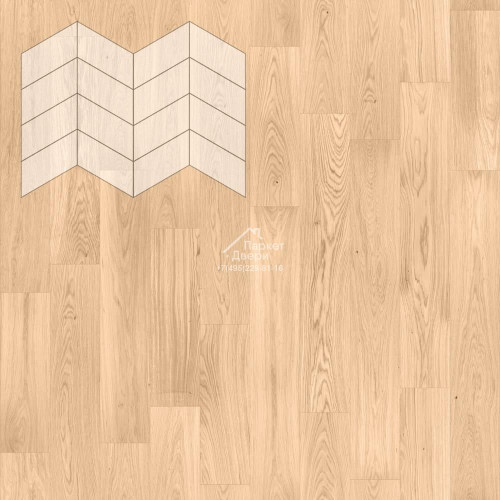 Паркет Елка Французская Lab Arte Chevron Дуб Селект Блонд лак 400/313х150х14/3/60°