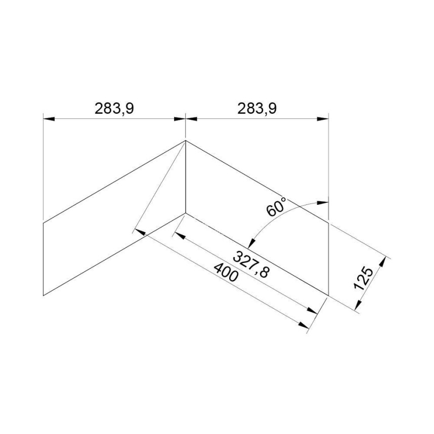 Паркет Елка Французская Lab Arte Chevron Дуб Селект Блонд лак 400/328х125х14/3/60°-1