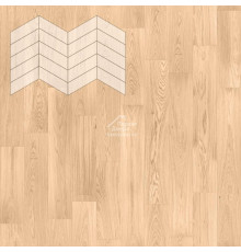 Паркет Елка Французская Lab Arte Chevron Дуб Селект Блонд лак 400/337х110х14/3/60°