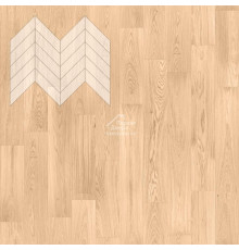 Паркет Елка Французская Lab Arte Chevron Дуб Селект Блонд лак 600/475х125х14/3/45°