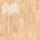Паркет Елка Французская Lab Arte Chevron Дуб Селект Блонд лак 600/490х110х14/3/45°