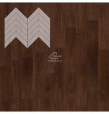 Паркет Елка Французская Lab Arte Chevron Дуб Селект Бронза лак 600/475х125х14/3/45°