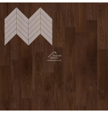 Паркет Елка Французская Lab Arte Chevron Дуб Селект Бронза лак 600/490х110х14/3/45°