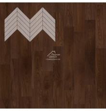 Паркет Елка Французская Lab Arte Chevron Дуб Селект Бронза лак 600/510х90х14/3/45°