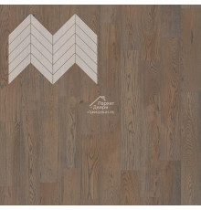 Паркет Елка Французская Lab Arte Chevron Дуб Селект Грис лак 600/490х110х14/3/45°
