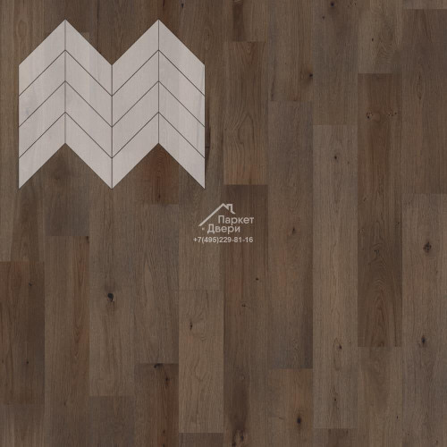 Паркет Елка Французская Lab Arte Chevron Дуб Селект Кайт лак 600/450х150х14/3/45°