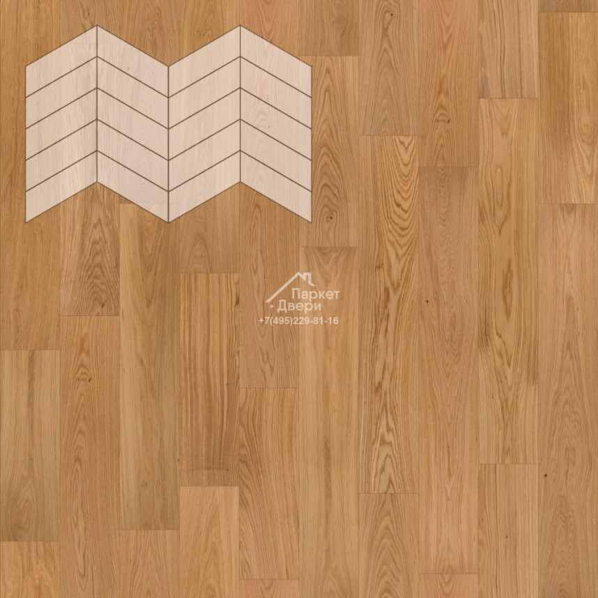 Паркет Елка Французская Lab Arte Chevron Дуб Селект Кольт лак 400/337х110х14/3/60°