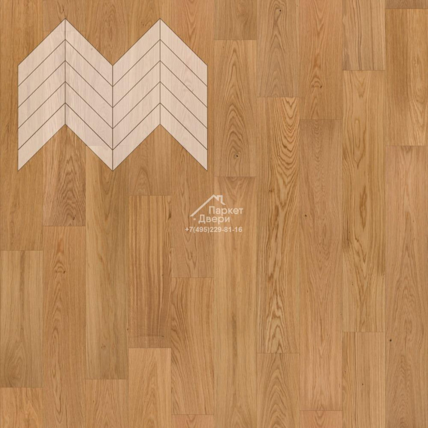 Паркет Елка Французская Lab Arte Chevron Дуб Селект Кольт лак 600/490х110х14/3/45°